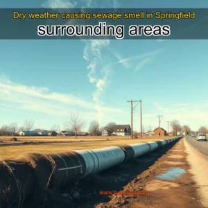 Artistic representation for Dry weather causing sewage smell in Springfield surrounding areas